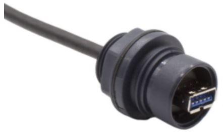 Bulgin Components PLC-PXP6043/A3 Connector USB Conn USB 3.0 Type A RCP 8 POS Crimp ST Cable Mount 8 Terminal 1/1 Port