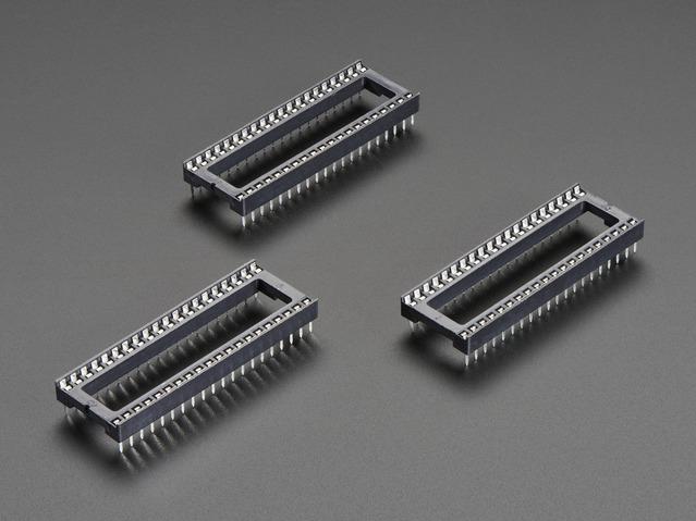 Adafruit Industries-2207 Enchufe del conector IC Socket for 40-pin 0.6 Chips - Pack of 3