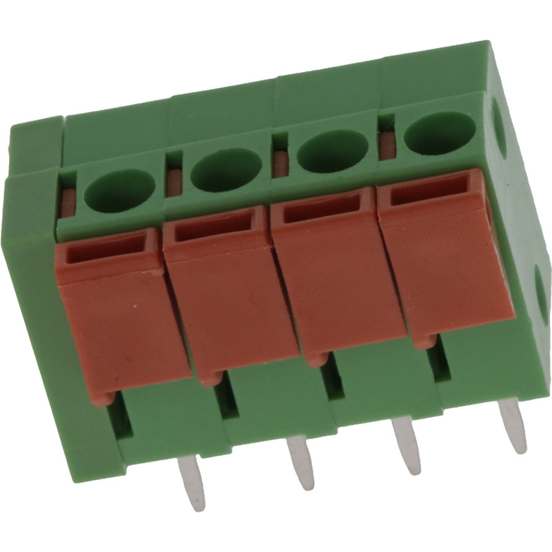 Molex-39700-0904 Bloques terminales del conector Conn Spring Terminal Block 4 POS 5mm Solder ST Thru-Hole 10A/Contact Eurostyle™