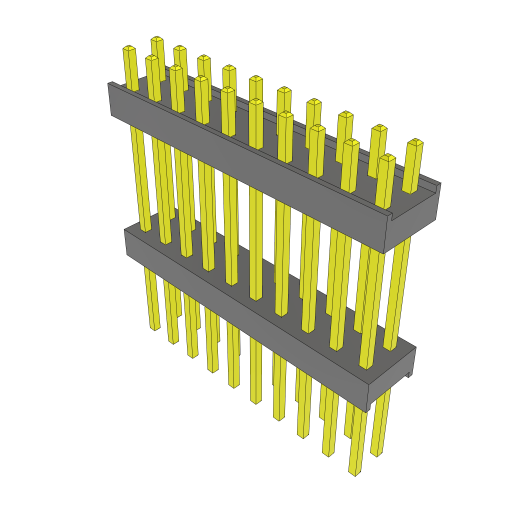 Samtec-ZW-10-12-L-D-600-320 Steckverbinderleisten und Leiterplattenbuchsen Conn Board Stacker HDR 20 POS 2.54mm Solder ST Top Entry Thru-Hole Bulk