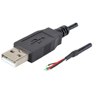 Same Sky (formerly CUI Devices)-CBL-UA-ST-1 Cable Assembly USB Cable Assembly 1m USB 2.0 Type A 4 POS M 28AWG