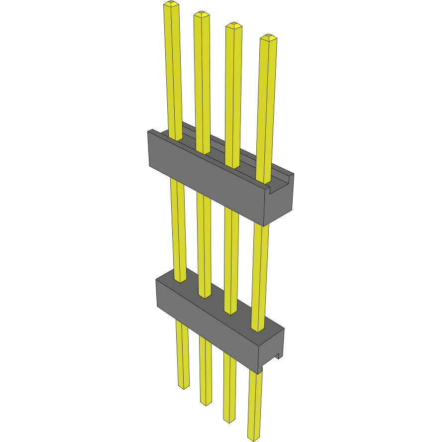Samtec-EW-04-13-S-S-570 Steckverbinderleisten und Leiterplattenbuchsen Conn Board Stacker HDR 4 POS 2.54mm Solder ST Top Entry Thru-Hole Bulk