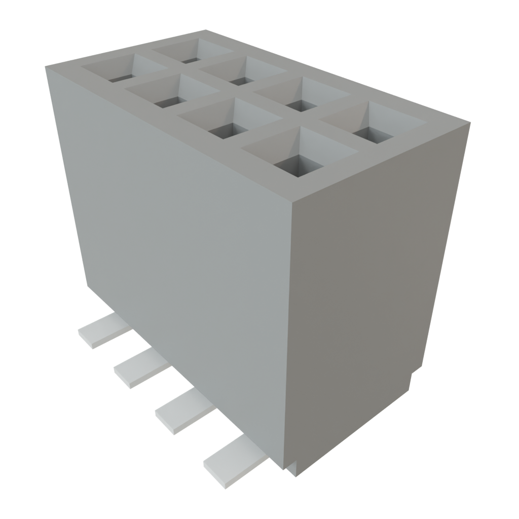 Samtec-SFMC-104-02-S-D-TR Steckverbinderleisten und Leiterplattenbuchsen Conn Socket Strip SKT 8 POS 1.27mm Solder ST Top Entry SMD T/R