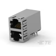 TE Connectivity-1888652-1 Connettore telefono e telecomunicazione Conn RJ-45 F 16 POS 1.02mm Press Fit RA Thru-Hole 16 Terminal 2 Port Cat 5 Bag