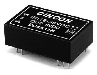Cincon-EC4A14HM DC/DC-Wandler und Spannungsreglermodul Module DC-DC 24VIN 2-OUT -12V/12V -0.23A/0.23A 6W 10-Pin DIP Module Tube