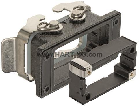 HARTING-09370100391 Adaptadores de manguitos ajustables Hood 180° 10 Shell Size Powder Aluminum Die Cast