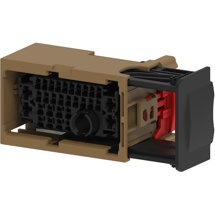 Molex-2159580316 Custodia filo connettore dedicato Conn Housing RCP 32 POS 2.5mm/2.75mm/3.5mm Crimp ST Cable Mount Brown MX-DaSH Carton