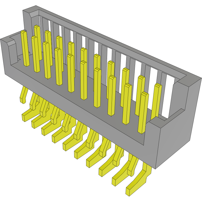 Samtec-TSSH-110-01-L-DH Connector Headers and PCB Receptacles Conn Shrouded Header (3 Sides) HDR 20 POS 2.54mm Solder RA SMD Tube