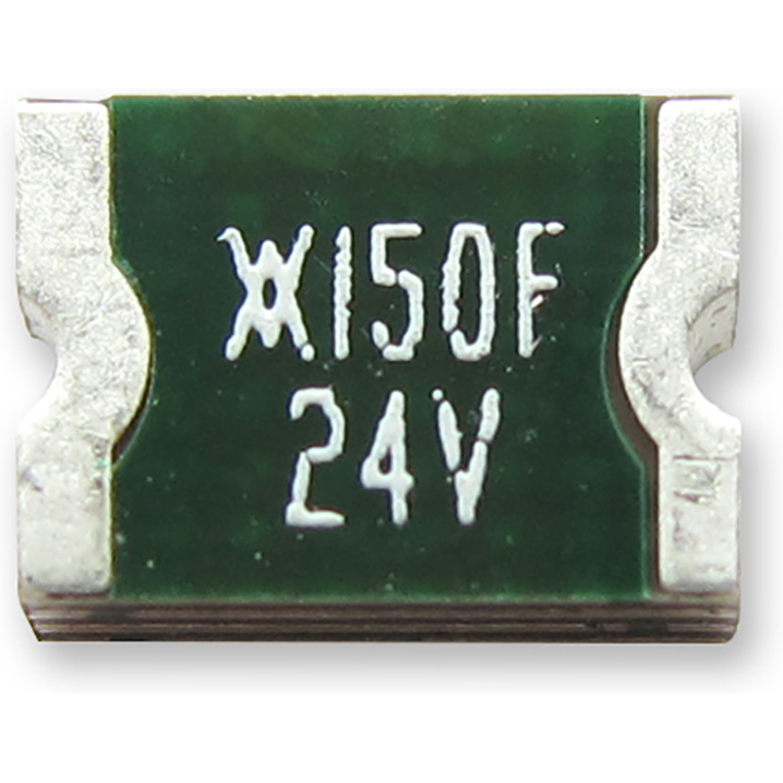 Littelfuse-MINISMDC150F/24-2 PTC, rückstellbare Sicherung PTC Resettable Fuse 1.5A(hold) 3A(trip) 24VDC 20A 1W 1.5s 0.04Ohm SMD Solder Pad 1812 T/R