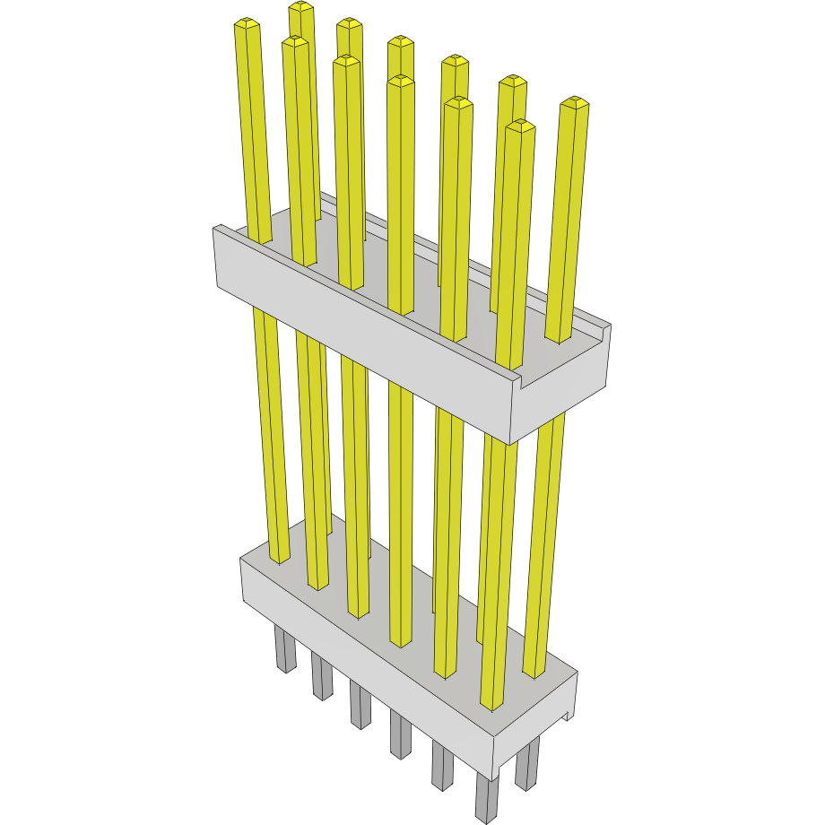 Samtec-HW-06-13-S-D-742-170 Steckverbinderleisten und Leiterplattenbuchsen Conn Board Stacker HDR 12 POS 2.54mm Solder ST Top Entry Thru-Hole Bulk