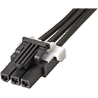 Molex-1451350303 Cable Assembly AC Power Cable Assembly 0.3m Mini-Fit to Mini-Fit 3 to 3 POS F-F Crimp-Crimp 16AWG