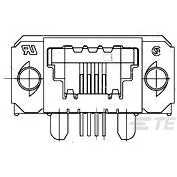 TE Connectivity-1-1761185-2 Connector Telephone and Telecom Conn SDL RCP 6 POS 1.27mm Solder RA Thru-Hole 6 Terminal 1 Port