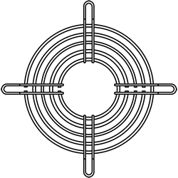 SANYO DENKI-109-099H Accessori per la gestione termica Thrml Mgmt Access Finger Guard 92mm Black Sheet Steel