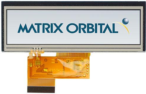 Matrix Orbital-MOP-TFT480116-38A-BLH-TPR Módulos TFT 3.8in TFT 480x116Pixels Parallel 1000cd/m2 LED Backlight -20°C to 70°C