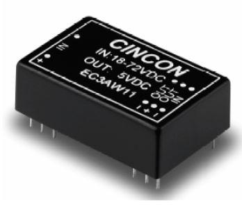 Cincon-EC3AW06HM DC/DC-Wandler und Spannungsreglermodul Module DC-DC 24VIN 2-OUT -15V/15V -0.1A/0.1A 3W 10-Pin DIP Module Tube