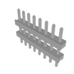 Conn Board Stacker HDR 8 POS 2mm Solder ST Thru-Hole Bulk