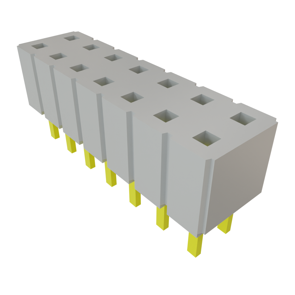 Samtec-SLW-107-01-T-D Steckverbinderleisten und Leiterplattenbuchsen Conn Socket Strip SKT 14 POS 2.54mm Solder ST Top Entry Thru-Hole Bulk