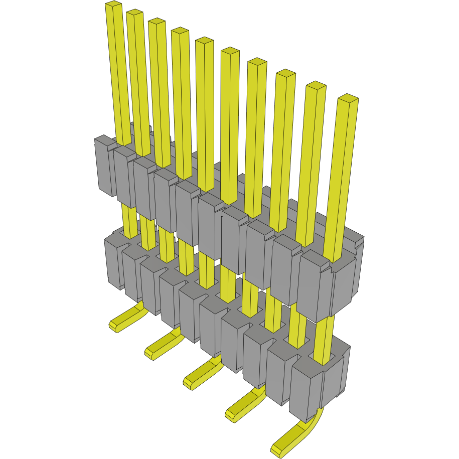 Samtec-HDWM-10-58-G-S-360-SM Connector Headers and PCB Receptacles Conn Board Stacker HDR 10 POS 1.27mm Solder ST SMD Tube