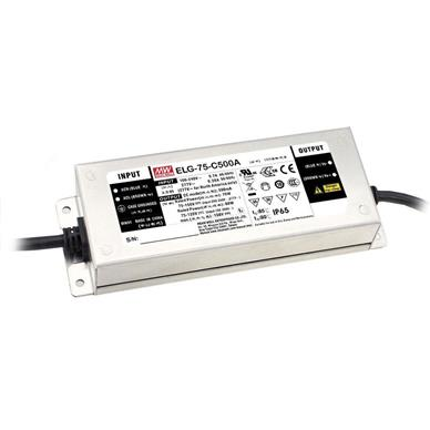 MEAN WELL-ELG-75-C500B LED Power Supplies AC/DC LED Power Supply 75W Single 6-Pin