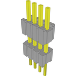 Conn Board Stacker HDR 4 POS 1.27mm Solder ST Thru-Hole Layer