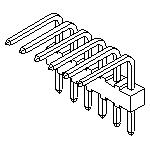 Conn Unshrouded Header HDR 13 POS 2.54mm Solder RA Side Entry Thru-Hole KK Bag