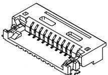 Molex-49456-1047 Raccordement FCC-FPC Conn FPC Connector SKT 10 POS 1mm Solder RA SMD T/R
