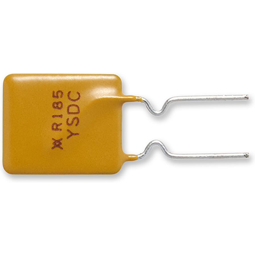 Littelfuse-RUSBF185-AP Fusible reprogramable PTC PTC Resettable Fuse 1.85A(hold) 2.7A(trip) 16V 0.8W 4.5s 0.04Ohm Radial 8.9 X 3 X 13.5mm Ammo