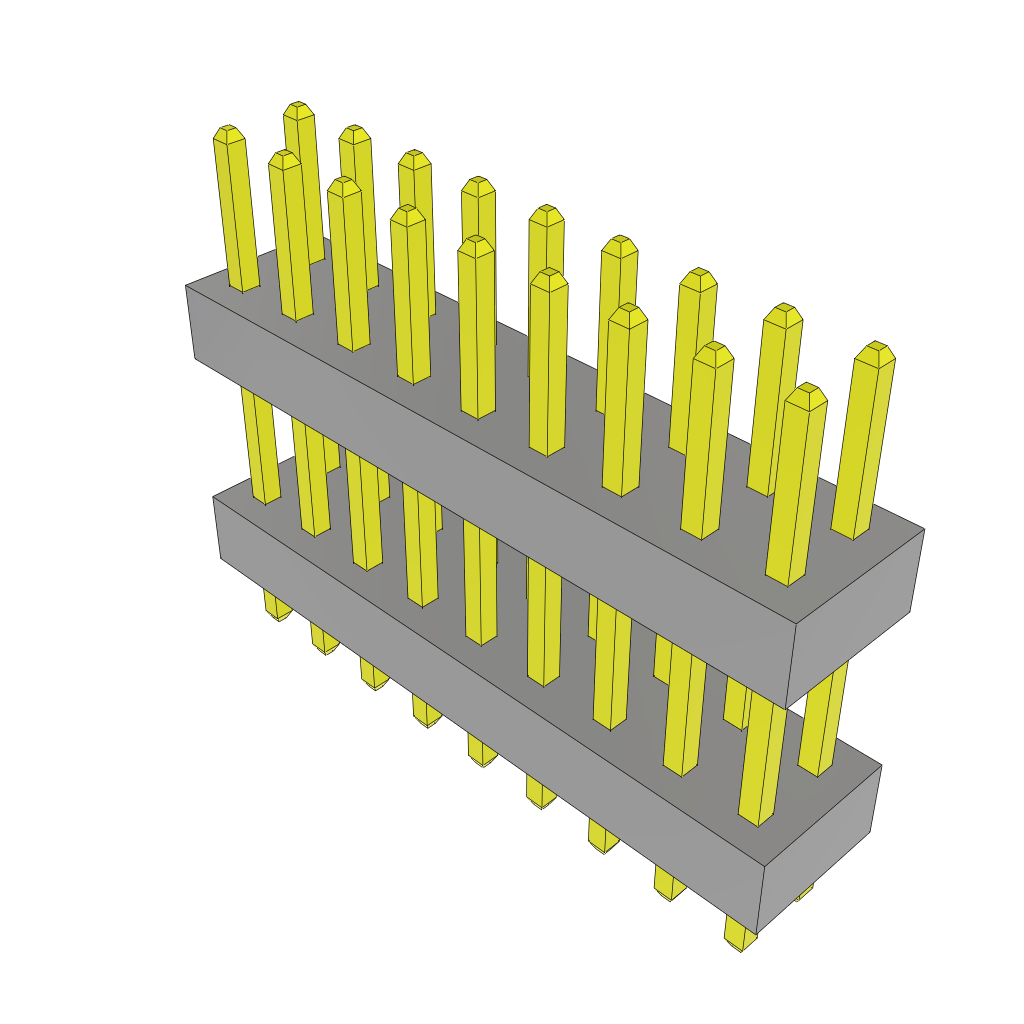 Samtec-TW-09-04-L-D-320-080 Steckverbinderleisten und Leiterplattenbuchsen Conn Board Stacker HDR 18 POS 2mm Solder ST Top Entry Thru-Hole Bulk