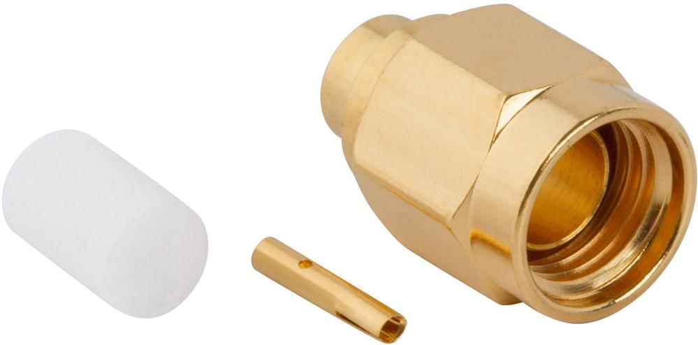 Amphenol RF-132102RP Conector RF Conn SMA 0Hz to 18GHz 50Ohm Solder ST Cable Mount PL Gold