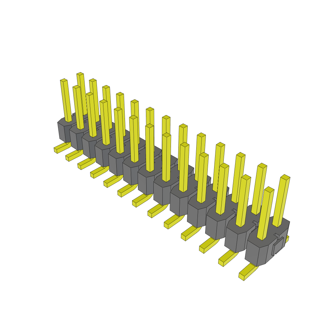 Samtec-TSM-113-01-SM-DV Steckverbinderleisten und Leiterplattenbuchsen Conn Unshrouded Header HDR 26 POS 2.54mm Solder ST Top Entry SMD Tube
