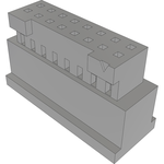 Conn Housing RCP 16 POS 2mm Crimp ST Cable Mount Black Tube