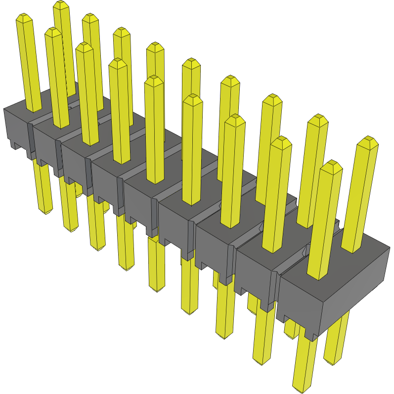 Samtec-TSW-109-08-S-D-LL Steckverbinderleisten und Leiterplattenbuchsen Conn Unshrouded Header HDR 18 POS 2.54mm Solder ST Top Entry Thru-Hole Bulk