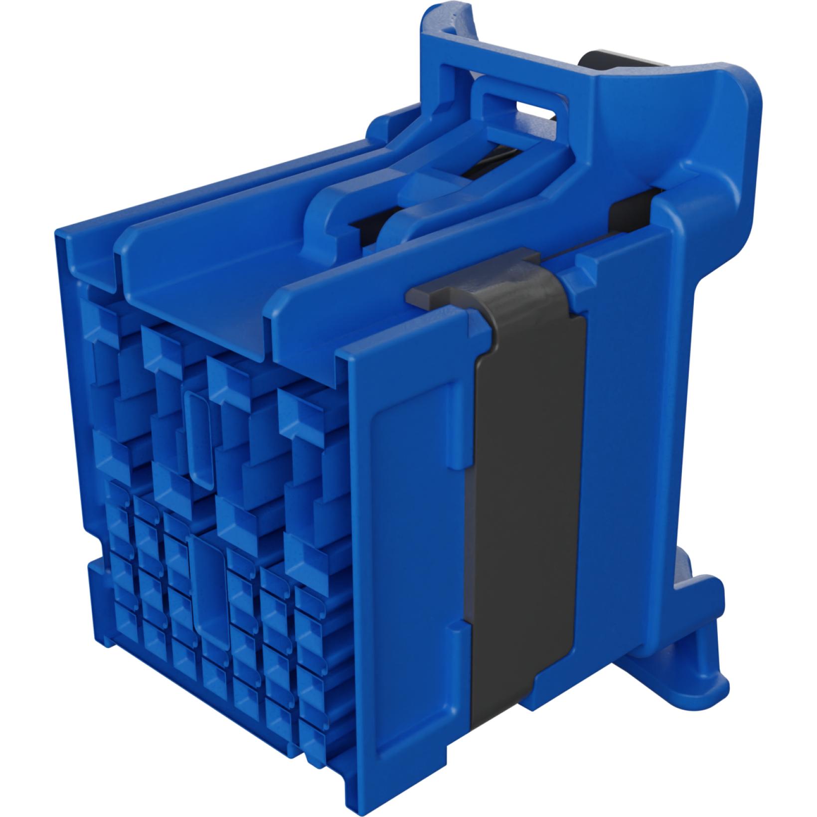 Molex-1600290013 Custodia filo connettore dedicato Stak50H Hybrid Receptacle, 27 Circuits, Key 3, Light Blue, Bag