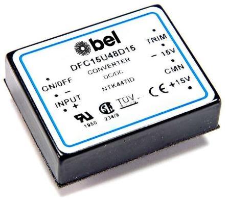 Bel Power Solutions-DFC15U48D15G Convertisseur CC en CC et module de régulateur de commutation Module DC-DC 48VIN 2-OUT -15V/15V 0.5A/0.5A 15W
