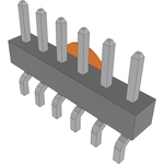 Conn Unshrouded Header HDR 6 POS 2mm Solder RA SMD T/R