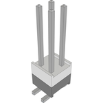 Conn Board Stacker HDR 4 POS 2.54mm Solder ST Top Entry SMD Bulk