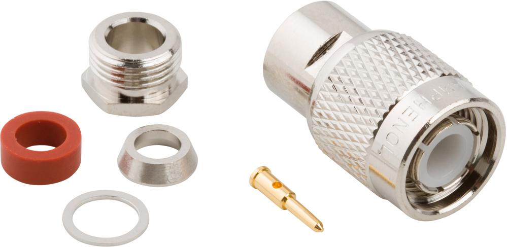 Amphenol RF-000-79875-RFX Connector RF Conn TNC 0Hz to 11GHz 50Ohm Solder ST Cable Mount PL Gold