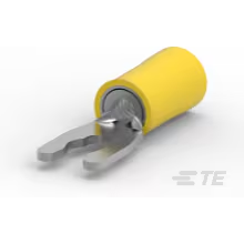 TE Connectivity-52921 Raccordement de terminaux Spring Spade Terminal 22-26AWG Phosphor Bronze Yellow 16.54mm Tin Loose