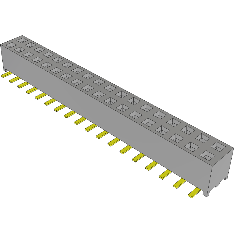 Samtec-MMS-118-02-L-DV Steckverbinderleisten und Leiterplattenbuchsen Conn Socket Strip SKT 36 POS 2mm Solder ST Top Entry SMD Tube