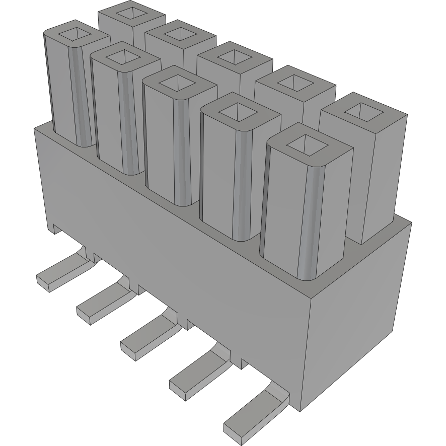 Samtec-IPS1-105-01-S-D-VS Steckverbinderleisten und Leiterplattenbuchsen Conn Isolated Power Socket Strip SKT 10Power POS 2.54mm Solder ST Top Entry SMD Mini Mate® Tube