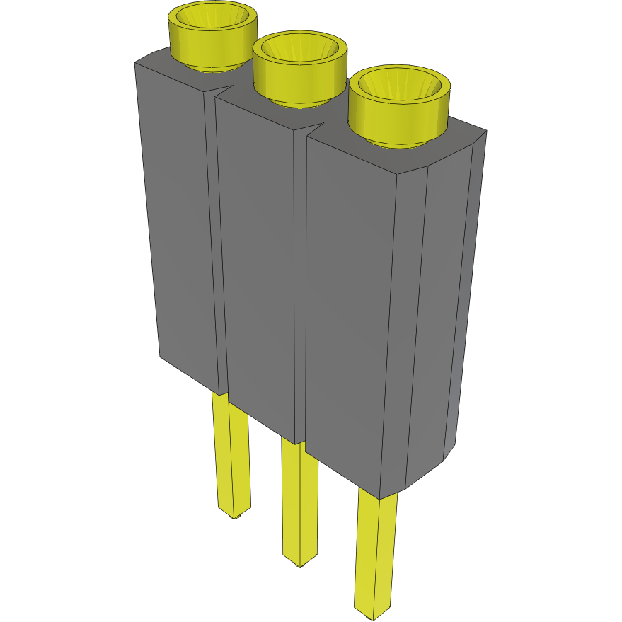 Samtec-ESS-103-T-06 Steckverbinderleisten und Leiterplattenbuchsen Conn Socket Strip SKT 3 POS 2.54mm Solder ST Top Entry Thru-Hole Bulk