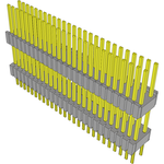 Conn Board Stacker HDR 52 POS 1.27mm Solder ST Thru-Hole Tube