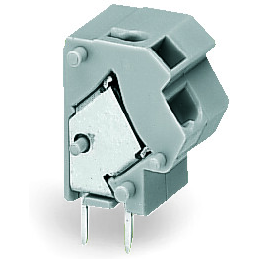 WAGO-254-826 Steckverbinder, Klemmenblöcke Stackable 2-Conductor PCB Terminal Block, 0.75 mm2, Pin spacing 10-10.16 mm, 1-pole, Push Wire