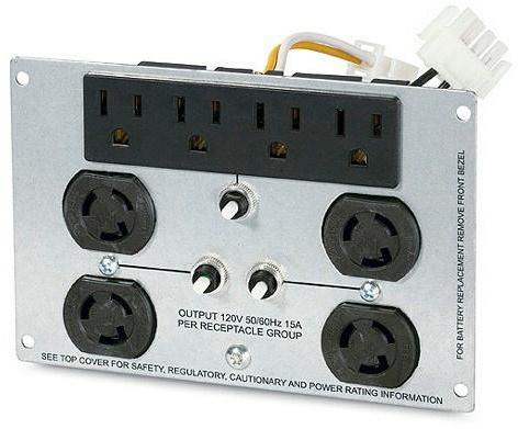 American Power Conversion-SUA028RM Productos, misceláneos APC Back plate Kit W/(4) L5-15R and (4) 5-15R For Smart-UPS 2200 and 3000VA 3U-5U SUA Models