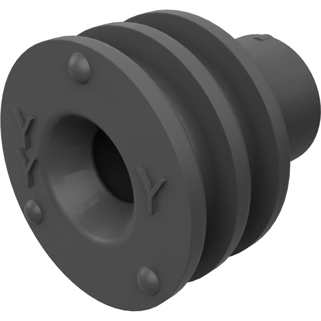 Molex-64325-1358 Connector Accessories Connector Accessories Single Wire Seal Straight Silicone Elastomer Gray CMC Carton