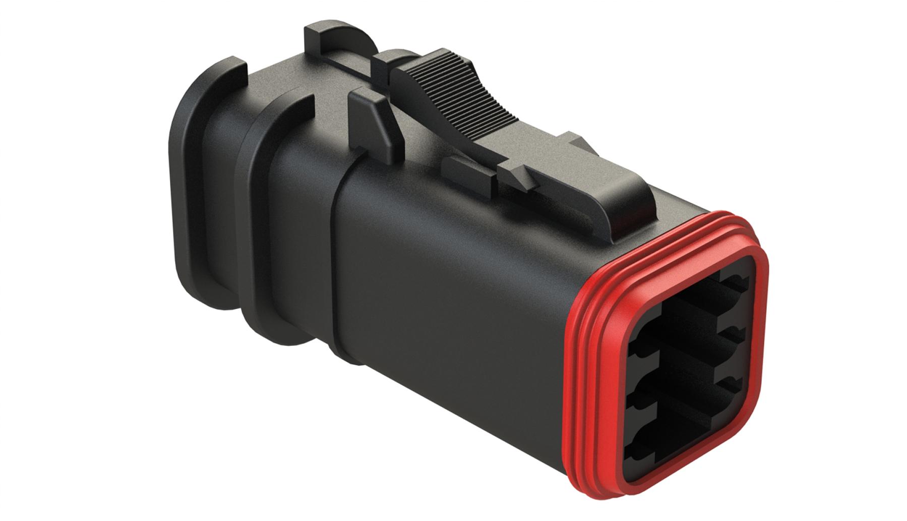 Amphenol-AT06-6S-OMBLK Einzeladersteckverbinder, Gehäuse Conn Housing PL 6 POS Crimp ST Cable Mount Black