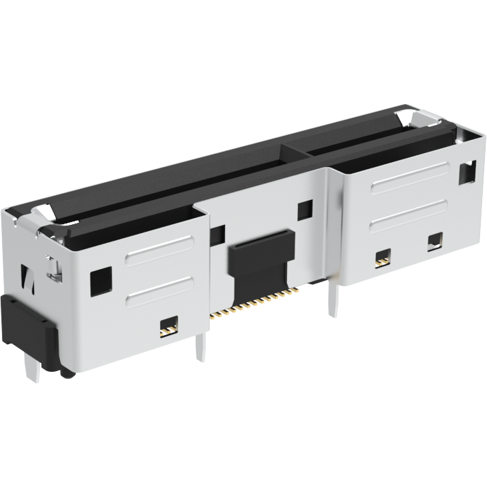 Amphenol-G64V3231BHR Estremità scheda connettore Conn Card Edge F 84 POS 0.6mm Solder ST SMD T/R