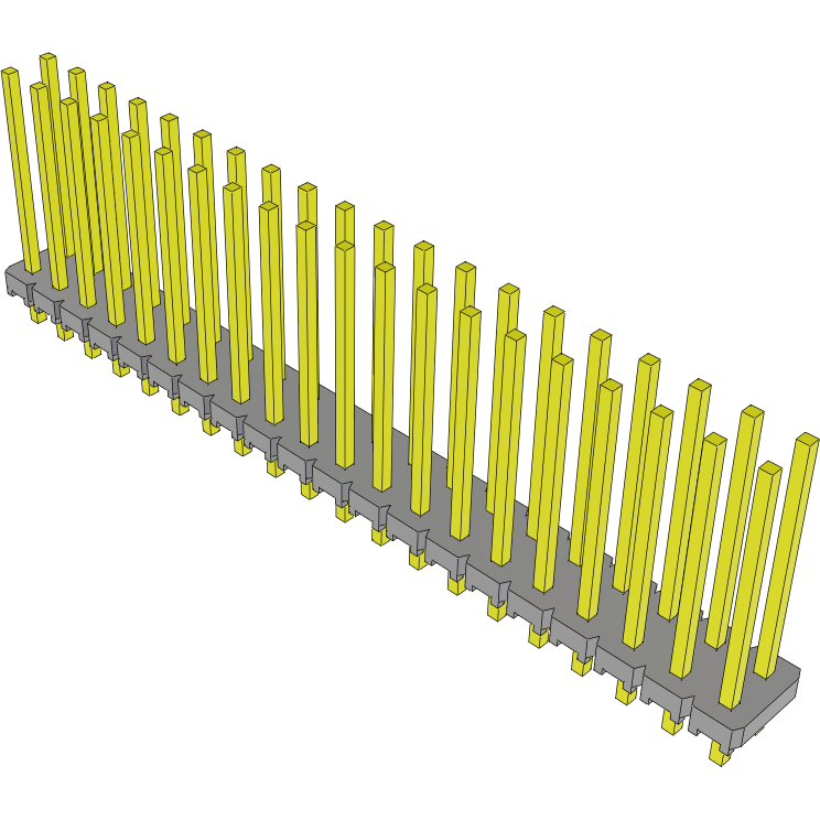 Samtec-MTLW-120-22-L-D-495 Steckverbinderleisten und Leiterplattenbuchsen Conn Unshrouded Header HDR 40 POS 2.54mm Solder ST Top Entry Thru-Hole Bulk