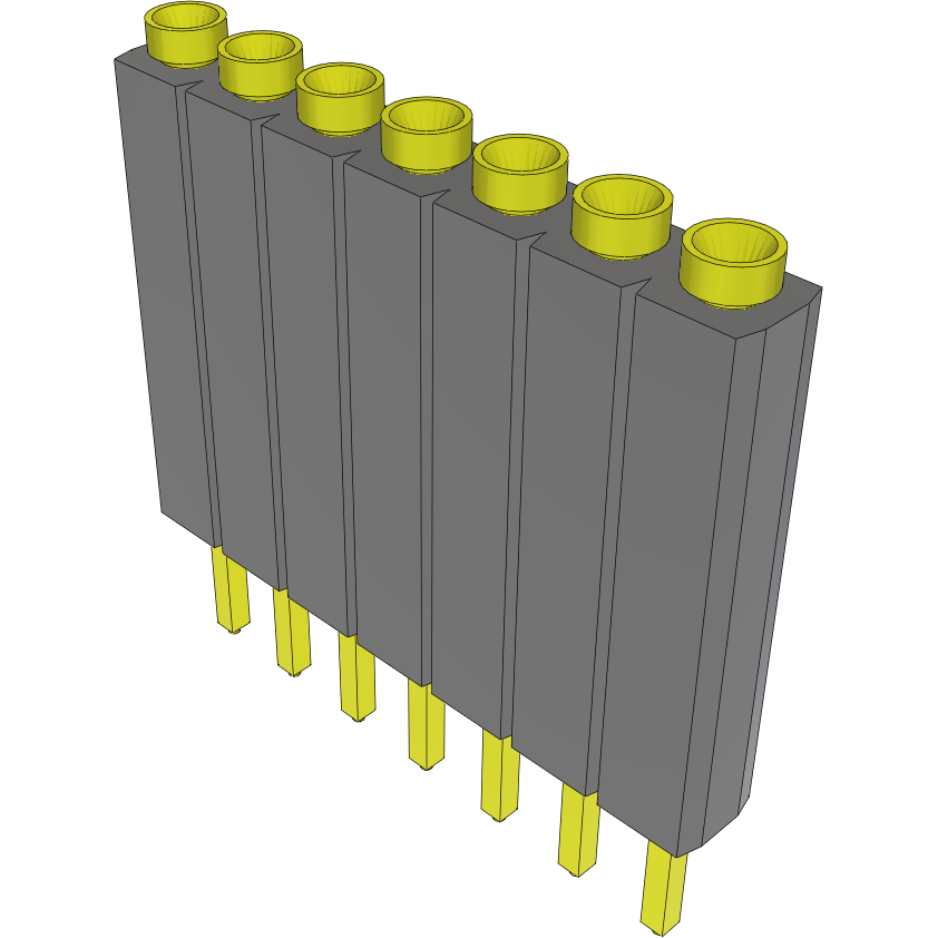 Samtec-ESS-107-G-05 Steckverbinderleisten und Leiterplattenbuchsen Conn Socket Strip SKT 7 POS 2.54mm Solder ST Top Entry Thru-Hole Bulk
