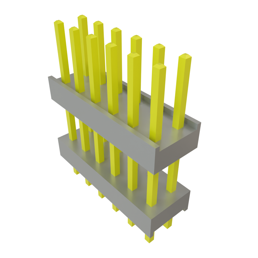Samtec-DW-06-09-G-D-400 Cabezales del conector y receptáculos PCB Conn Board Stacker HDR 12 POS 2.54mm Solder ST Top Entry Thru-Hole Bulk